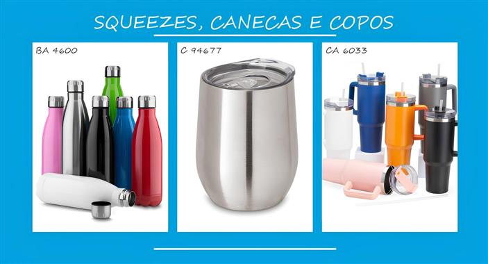 Banner Squeeze, Canecas e Copos